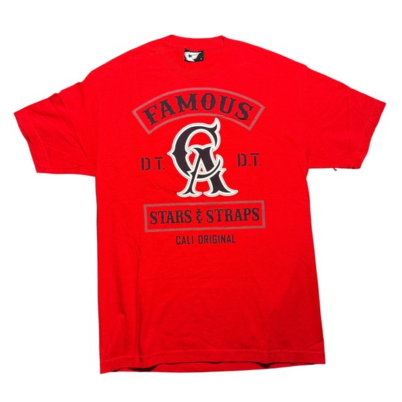 Famous Stars and Straps Other - Y2K Famous Stars and Straps Mens Cali Original‎ Graphic T-Shirt Red Large